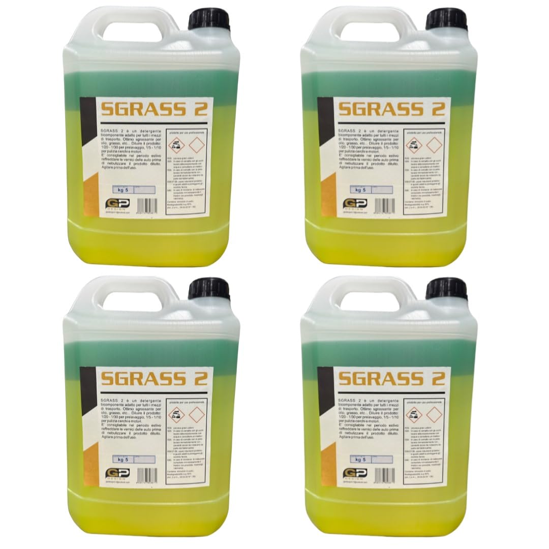 SGRASSANTE BICOMPONENTE 4 TANICHE DA 5 KG PROFESSIONALE POTENTE ASSOLUTO FORTE