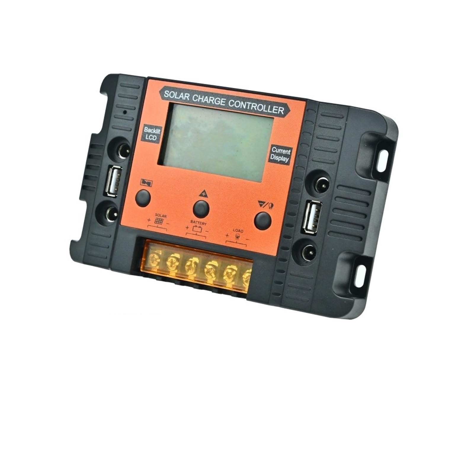 Regolatore Solare 12V24V30A con Quattro Fori CC, Schermo di Visualizzazione Retroilluminato, Regolatore di Carica for Generazione di Energia Fotovoltaica