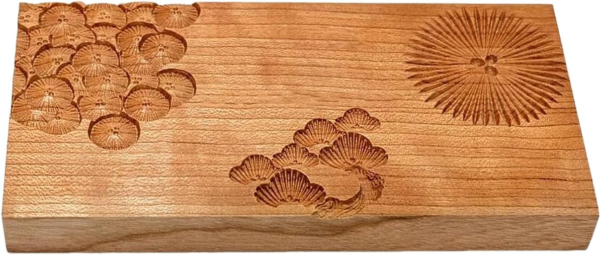 1Pc Bamboo Textured Embossing toll, DIY Craft Press Board - Pine Design