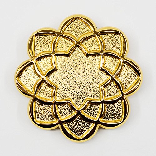 学会八葉紋/平型タイプ【2サイズ展開:M・L】ゴールド/学会マーク/創価学会用/アルミ製金メッキ加工(Mサイズ)