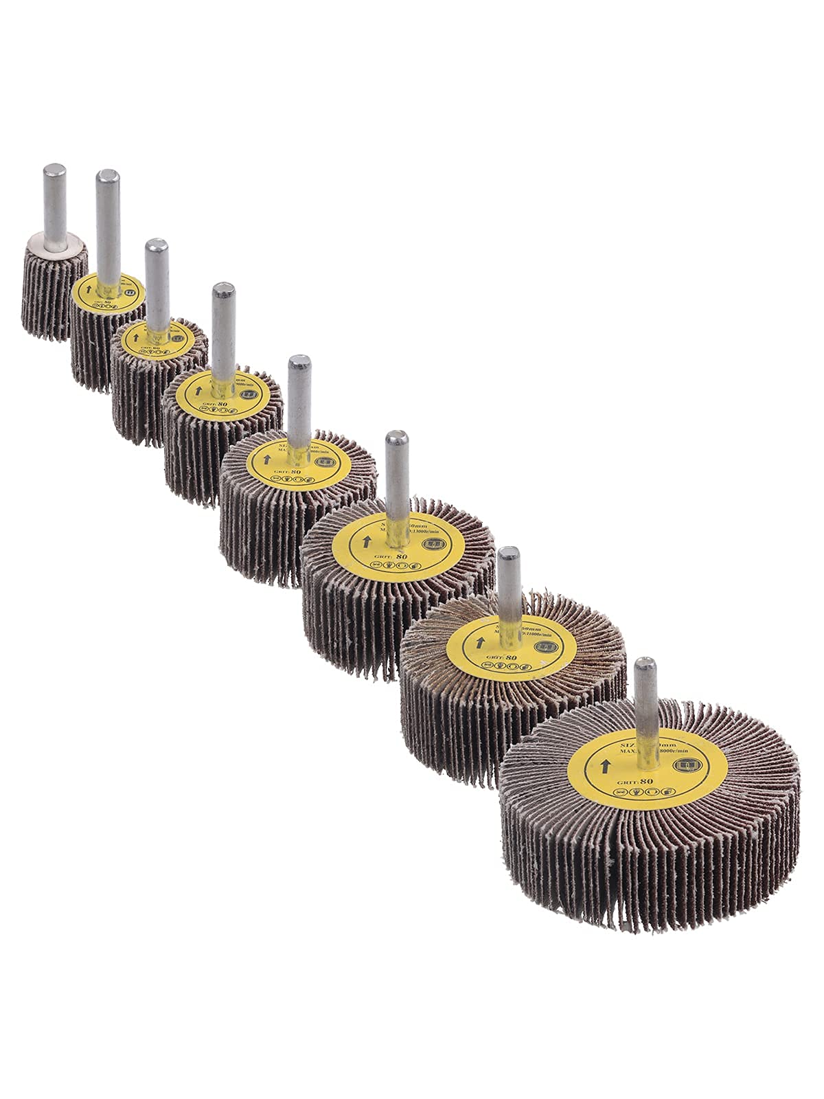 Rocaris 60 Pack 1/4" Abrasive Flap Wheels -9 Rocaris 60 Pack 1/4" Abrasive Flap Wheels -9
