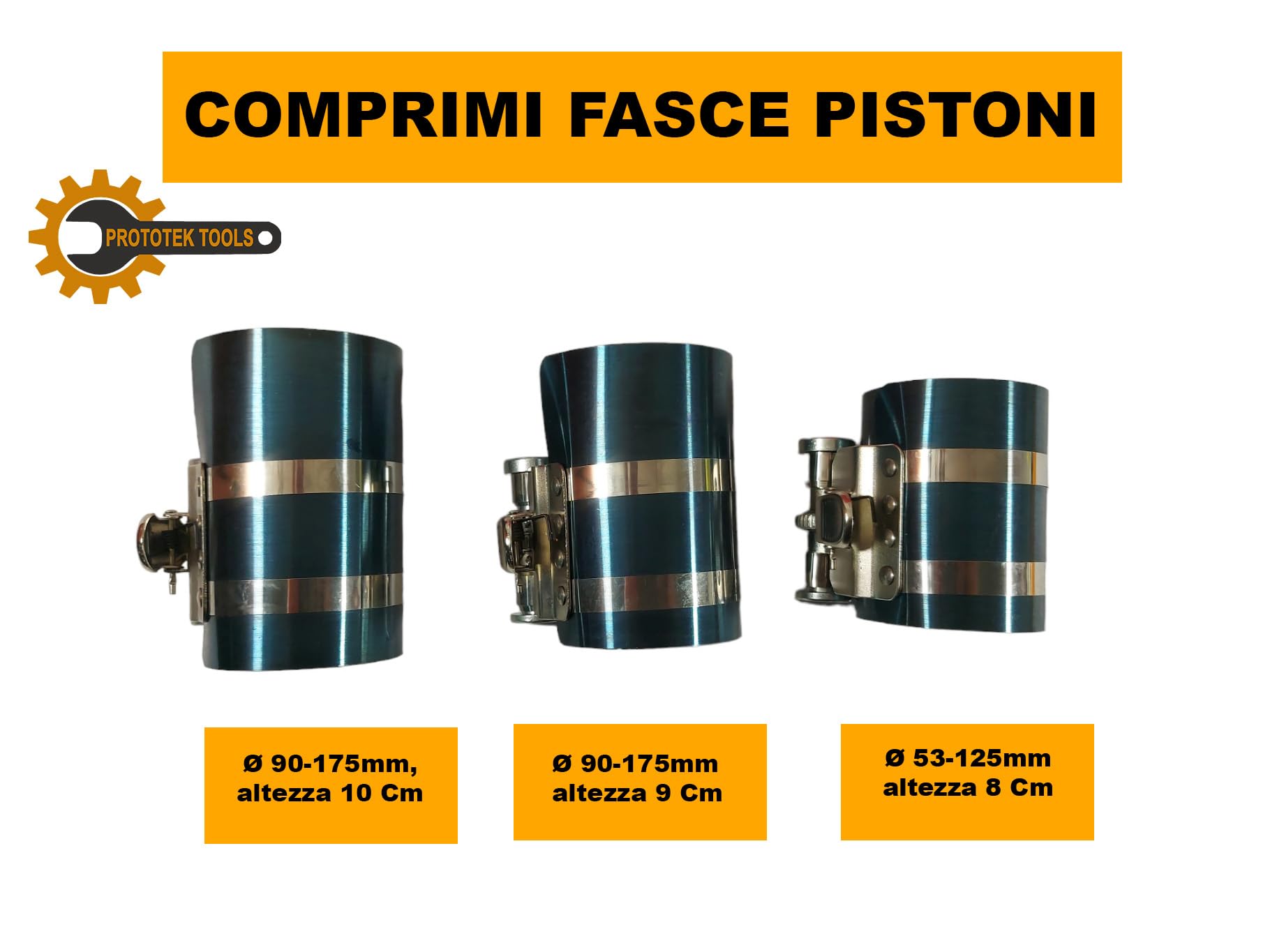 Set attrezzi per le fasce elastiche pistoni, stringi fasce pistoni, kit pulizia sedi fasce pistoni, pinza installazione fasce pistoni