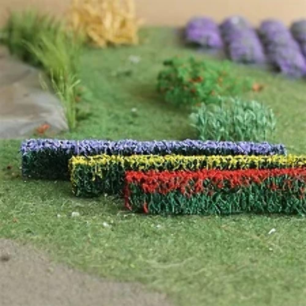70029 - HO Scale - Flower Hedges 5" x 3/8" x 5/8" H, 6/pk