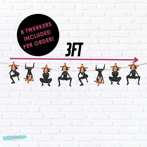 Miniatura 5 de Divertida pancarta con foto personalizada para cualquier edad  Cara bailarina para cumpleaños de 21, 30, 18, 40 años