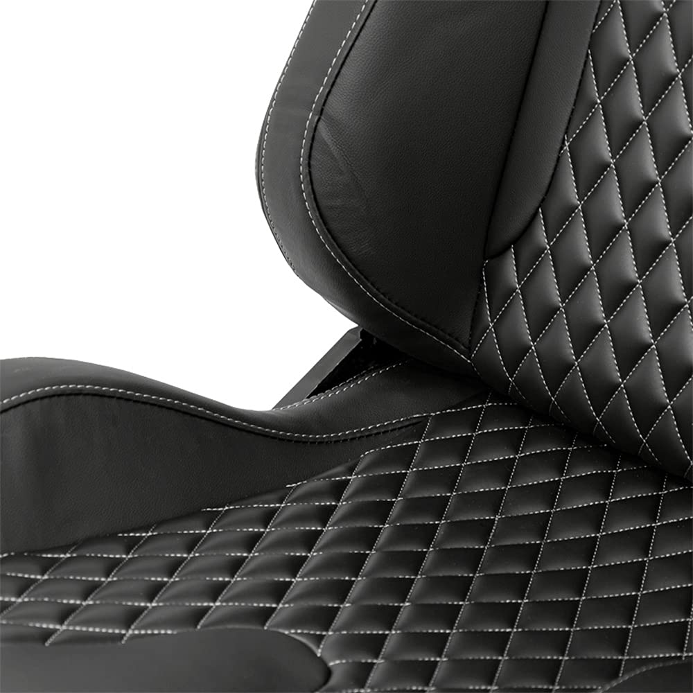 Sedile Sportivo 'MS' - Nero/Grigio - reclinabile doppia regolazione - incl. Slitte