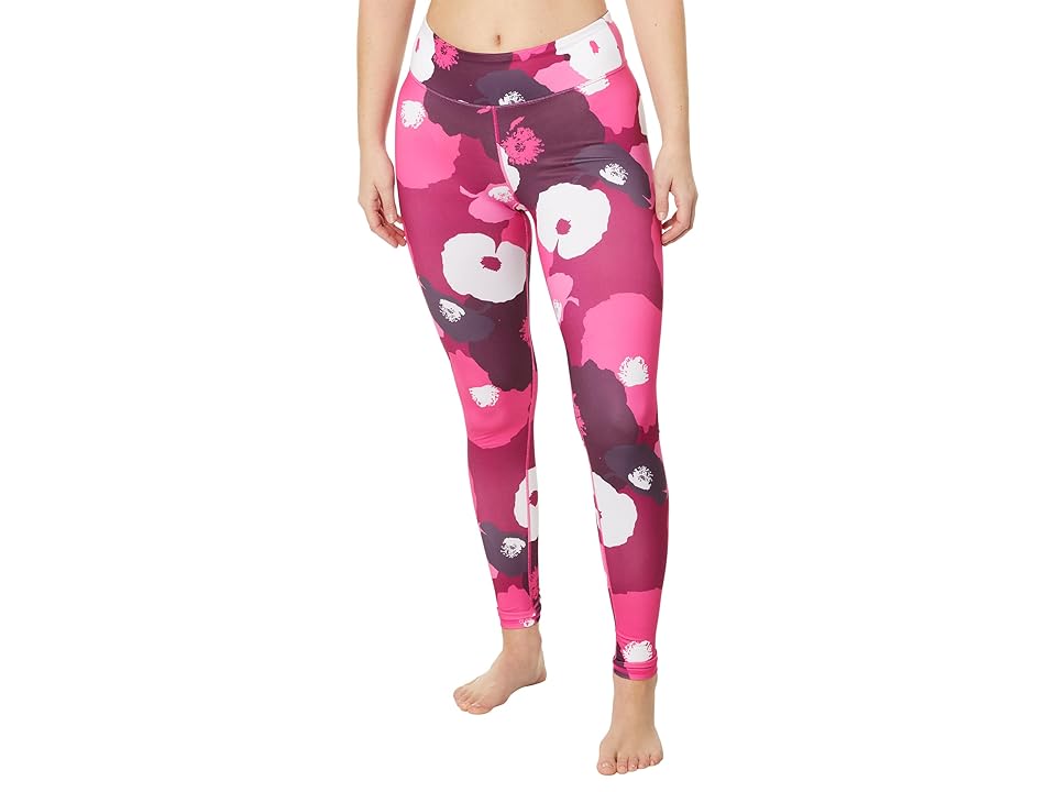 Hot Chillys Micro-Elite Chamois Printed Tights (Poppies) Women's Casual Pants INTERNATIONAL SHIPPING