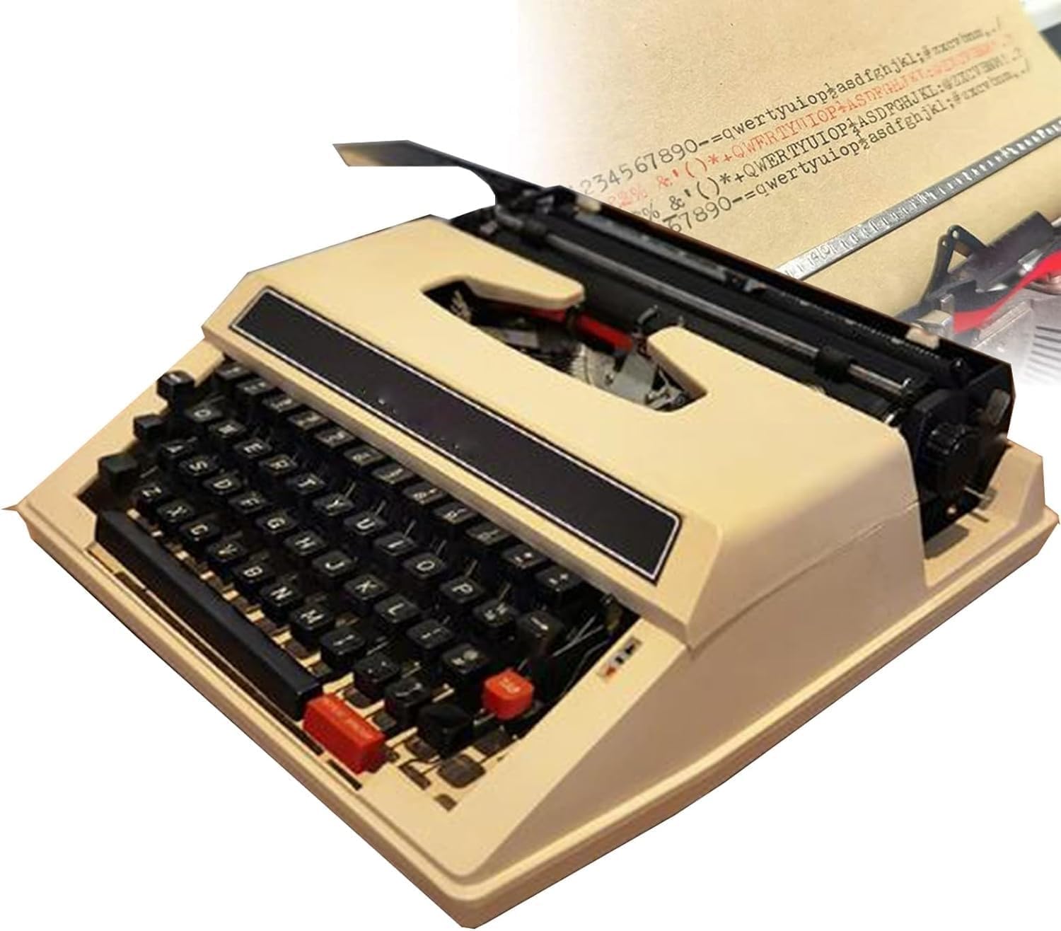 Machinery Typewriter Old fashioned Manual Typewriter, Cordless Portable and Easy to Use Perfect Writer's Literary Gift for Notes Or Letters Creative Writing