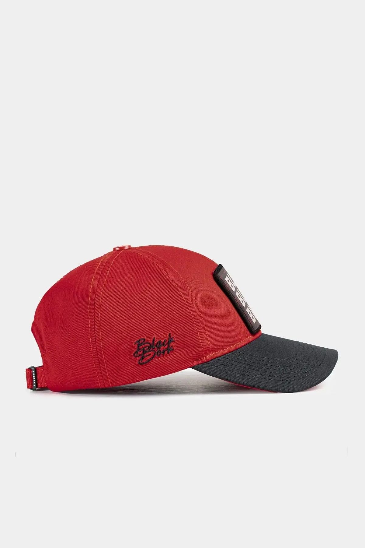 Gorra de Béisbol Premium Seis Paneles Negro - Rojo con Parche I Don't Give
