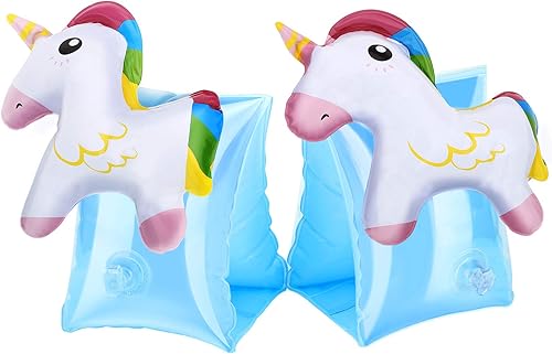 MoKo Bandas de natación para niños, niños pequeños comienzan a nadar flotadores inflables para piscina, lindas alas de natación de dibujos animados,