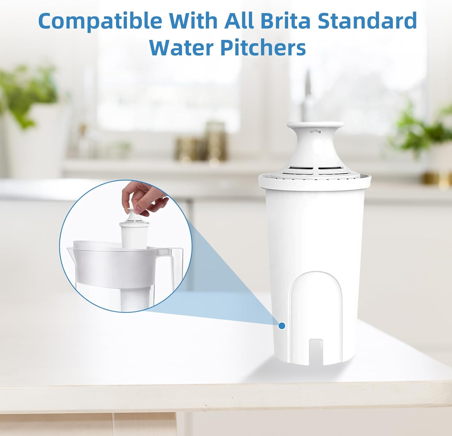 OB03 Replacement Filter for Brita Pitchers & Dispensers,Compatible with Standard OB03,Classic 35557,Mavea 107007,Grand,Lake,Capri,Wave,NSF Certified Pitcher Water Filter(Pack of 6) - Image 2