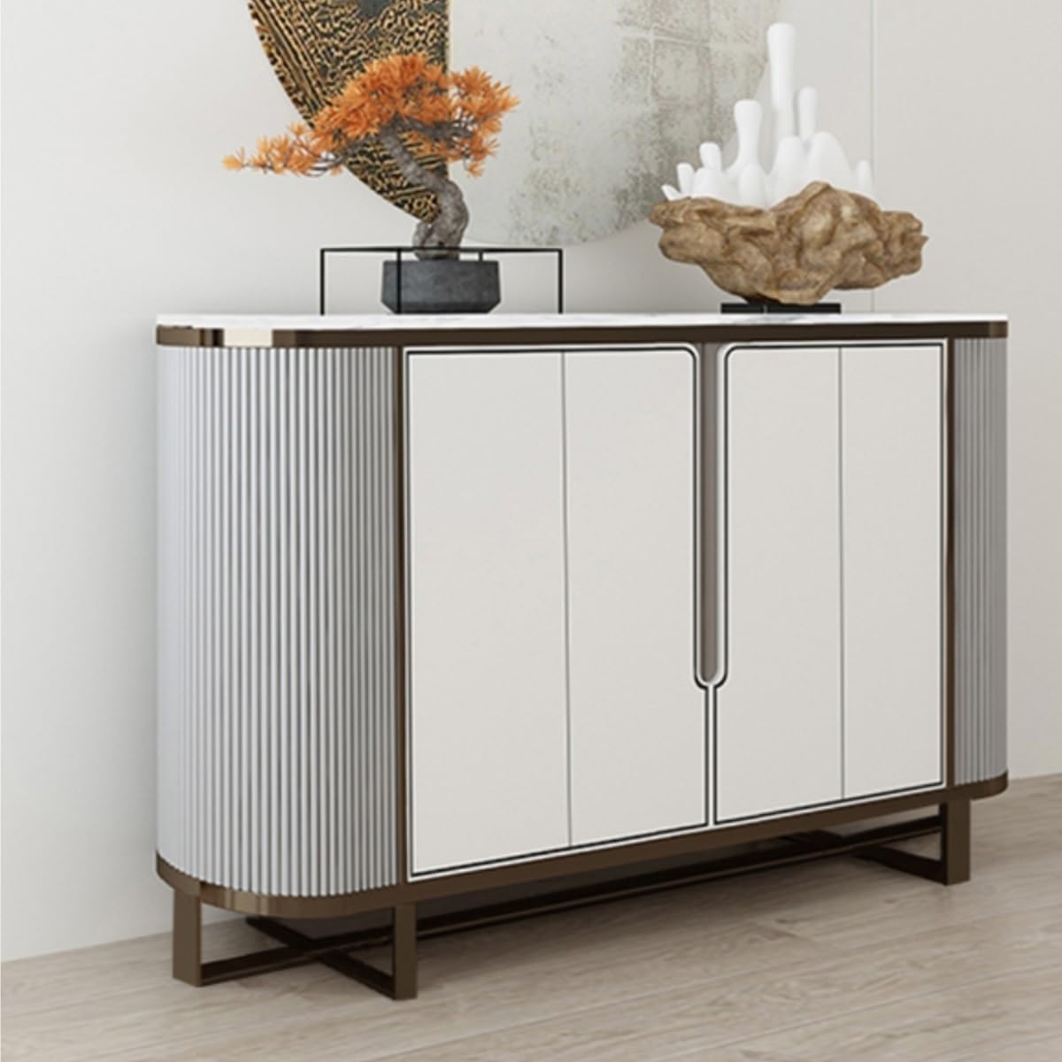 Armadietto da buffet in stile cinese, armadietto da ingresso per cucina, caffetteria, bar, credenza moderna in legno (M: 150 x 40 x 90 cm)