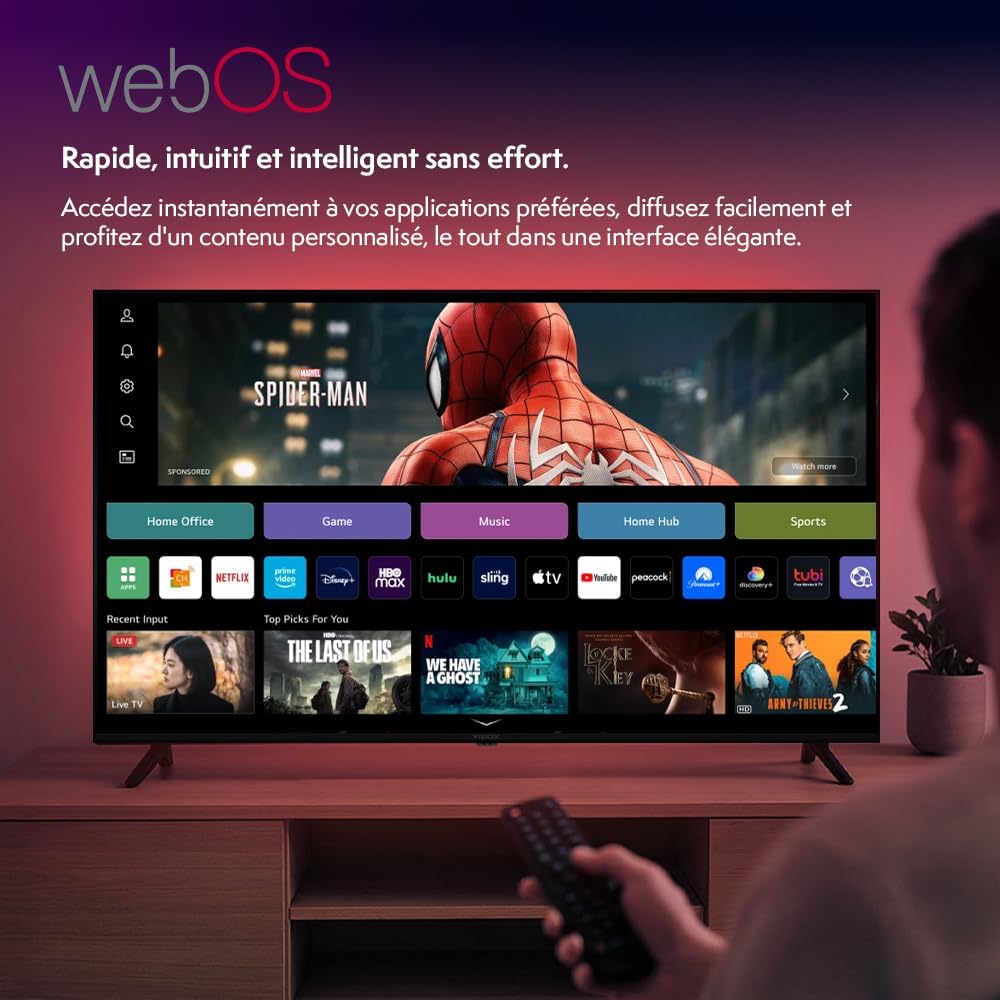 VIBOX 50Z6UHDQ TV on its stand