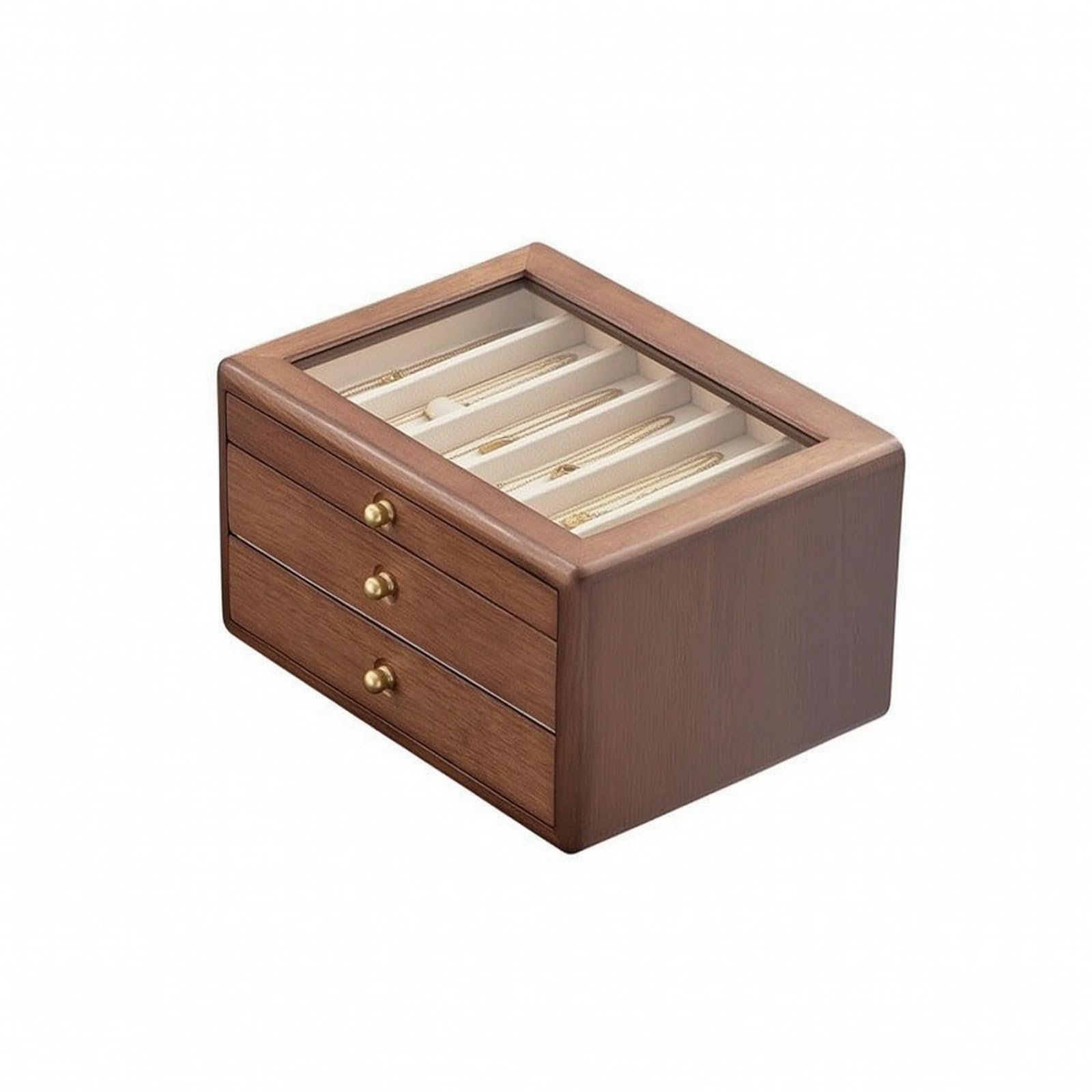 Joyero con Tapa Cristal Elegante, 2