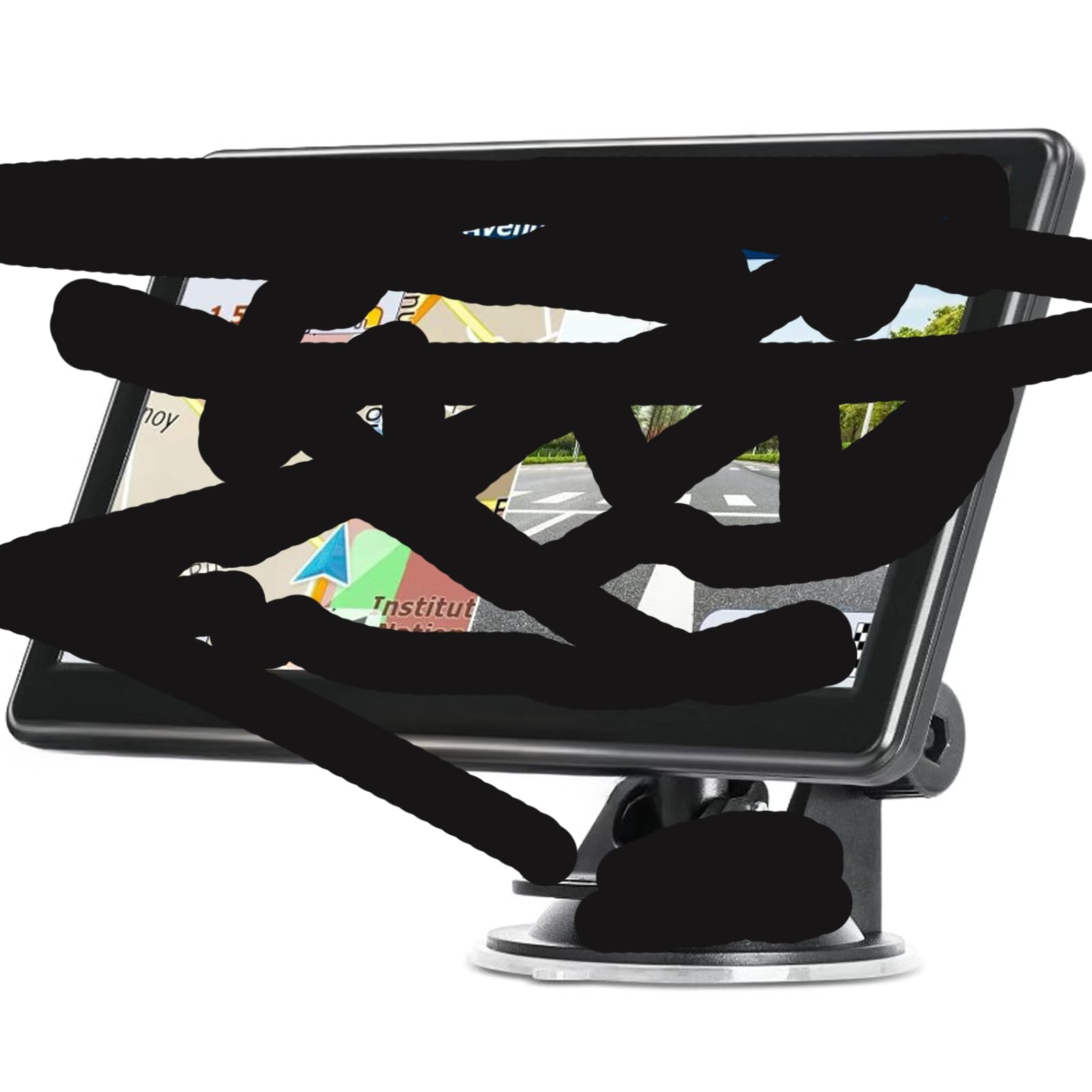 GPS Navigator for Car, Truck GPS 7 Inch Touch Screen, Latest 2024 Maps for Car GPS, RV GPS Support Voice Turn-by-Turn Guidance, Speed and Red Light Warning, Custom Truck Routing (Black)