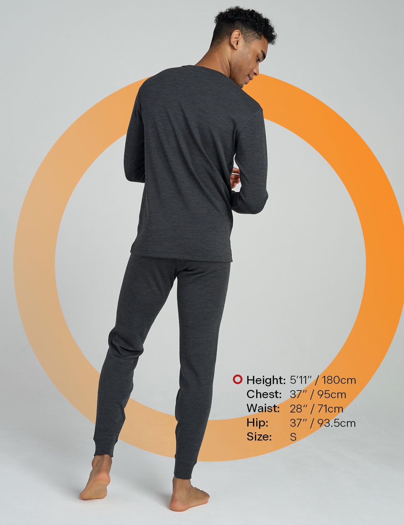 LAPASA 100% Lana Merino Completo Termico Uomo Peso Outdoor Hiking M31/M126 - Abbigliamento Intimo Caldo Pantaloni e Canotta Intimo Trekking Alpinismo Outdoor Calcio Running