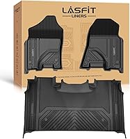 Vista 18 de LASFIT Alfombra de maletero en elastómero termoplástico para camioneta para todo tipo de clima, forro de carga, ajuste personalizado, negro