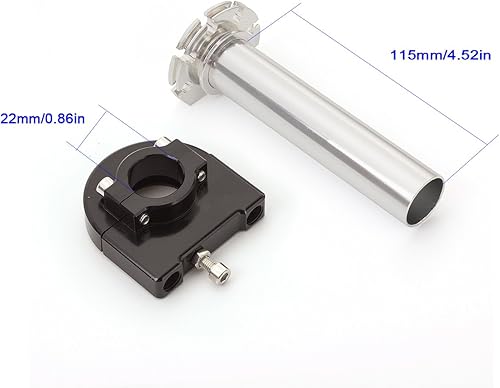 Miniatura 4 de Krace - Agarraderas de mano para motocicleta de 78 pulgadas con tubo de acelerador anodizado CNC de giro rápido, control de palanca motorizado para
