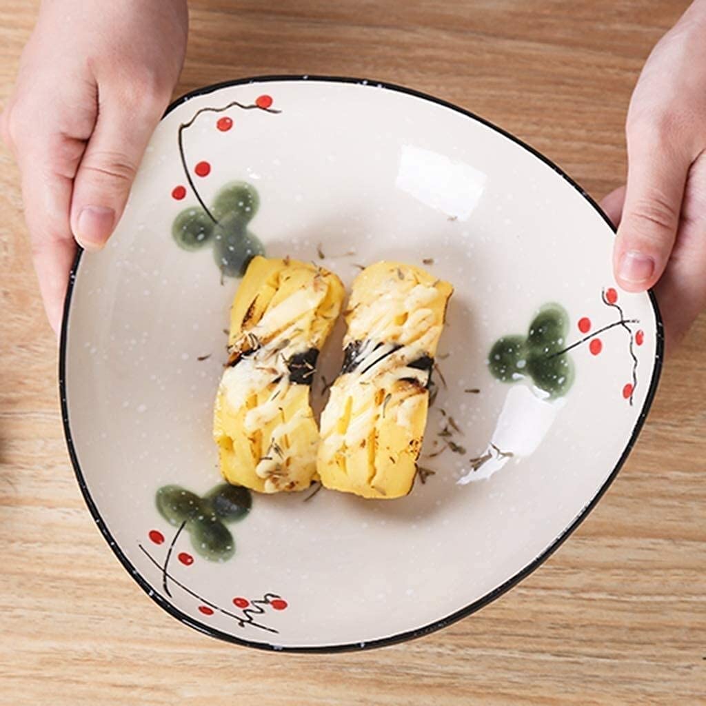 ERoomQ Pasta Bowls Bowls Bowl Ceramic Bowl Ceramic Triangle Bowl Home Dish Bowl Dish Salad Bowl Fruit Plate Dessert Plate Dish,