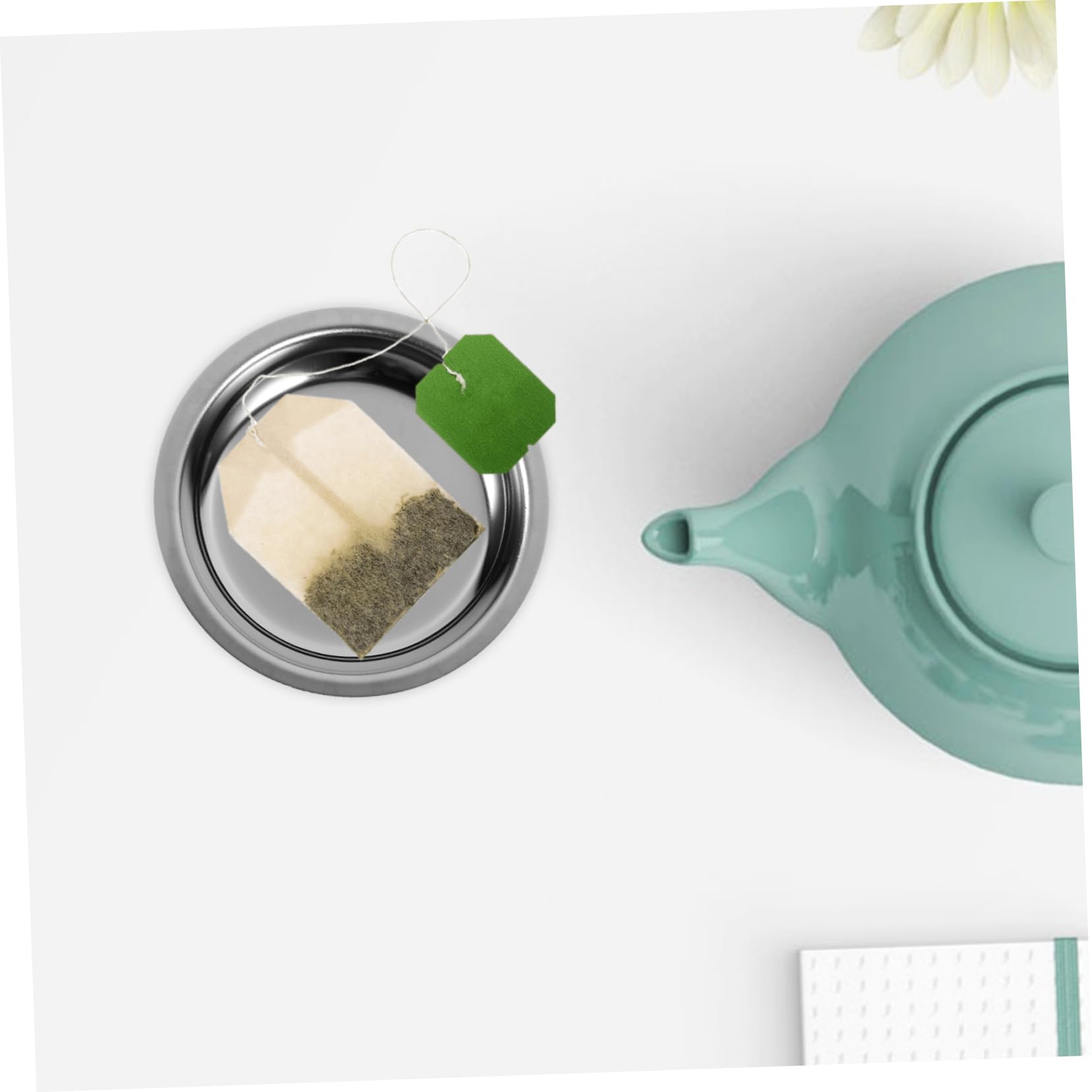 Mobestech Tea Bag Holder Stainless Steel Round Saucer for Tea Bags Elegant for Table for Home Tearoom and Restaurants