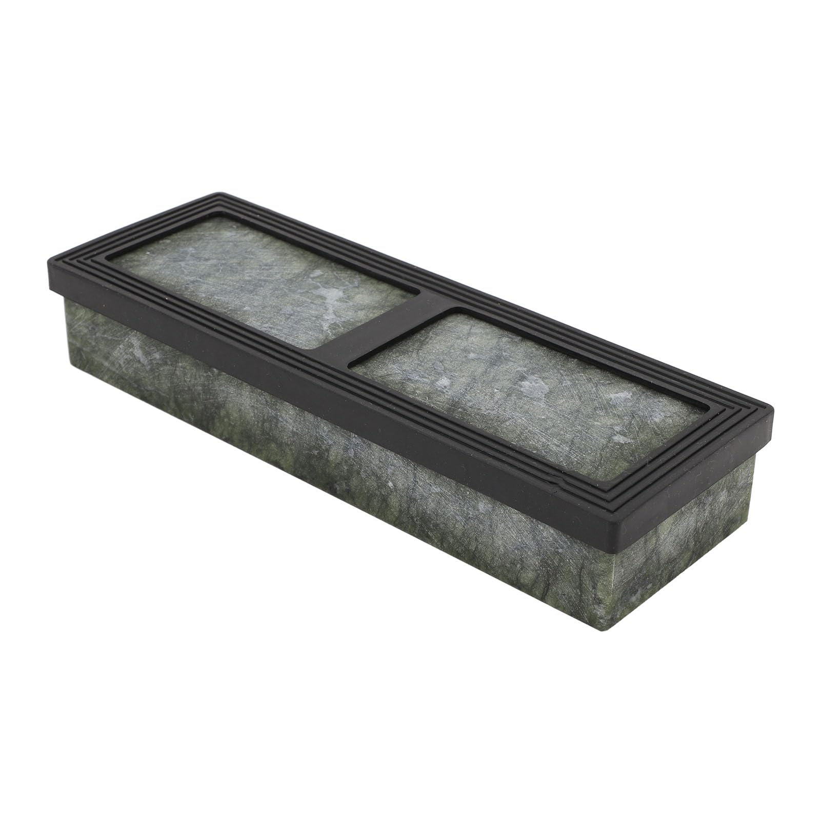 Green Whetstone High Performance Fine Polisle ostrzałka do narzędzi kuchennych, narzędzia do obróbki drewna, zielony kamień, 6 x 3 x 18 cm, z 2 osłonami ochronnymi