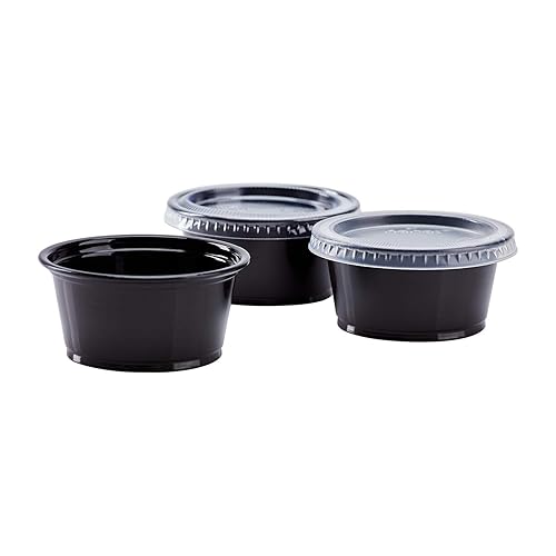 Miniatura 4 de Karat FP-P200-PPB 2 oz. PP Portion Cups - Negro (caja de 2500)