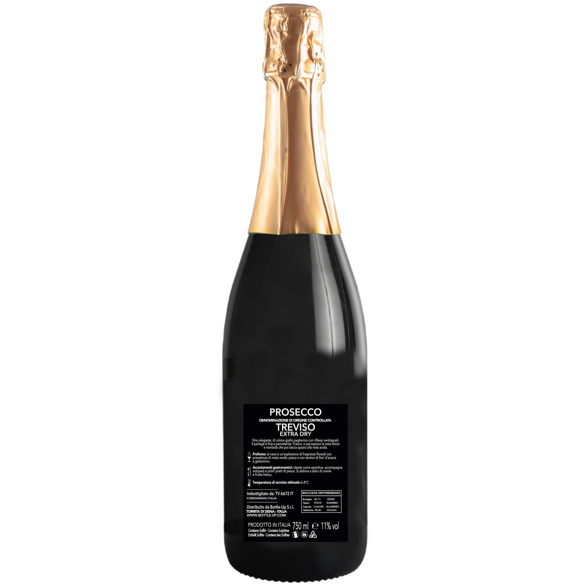 Bottiglia di Prosecco DOC personalizzato per lui - Idea regalo esclusiva e originale per uomo, festa del Papà, festa del Nonno, nuova nascita, compleanno e Natale. (0,75L, Foto e Testo)