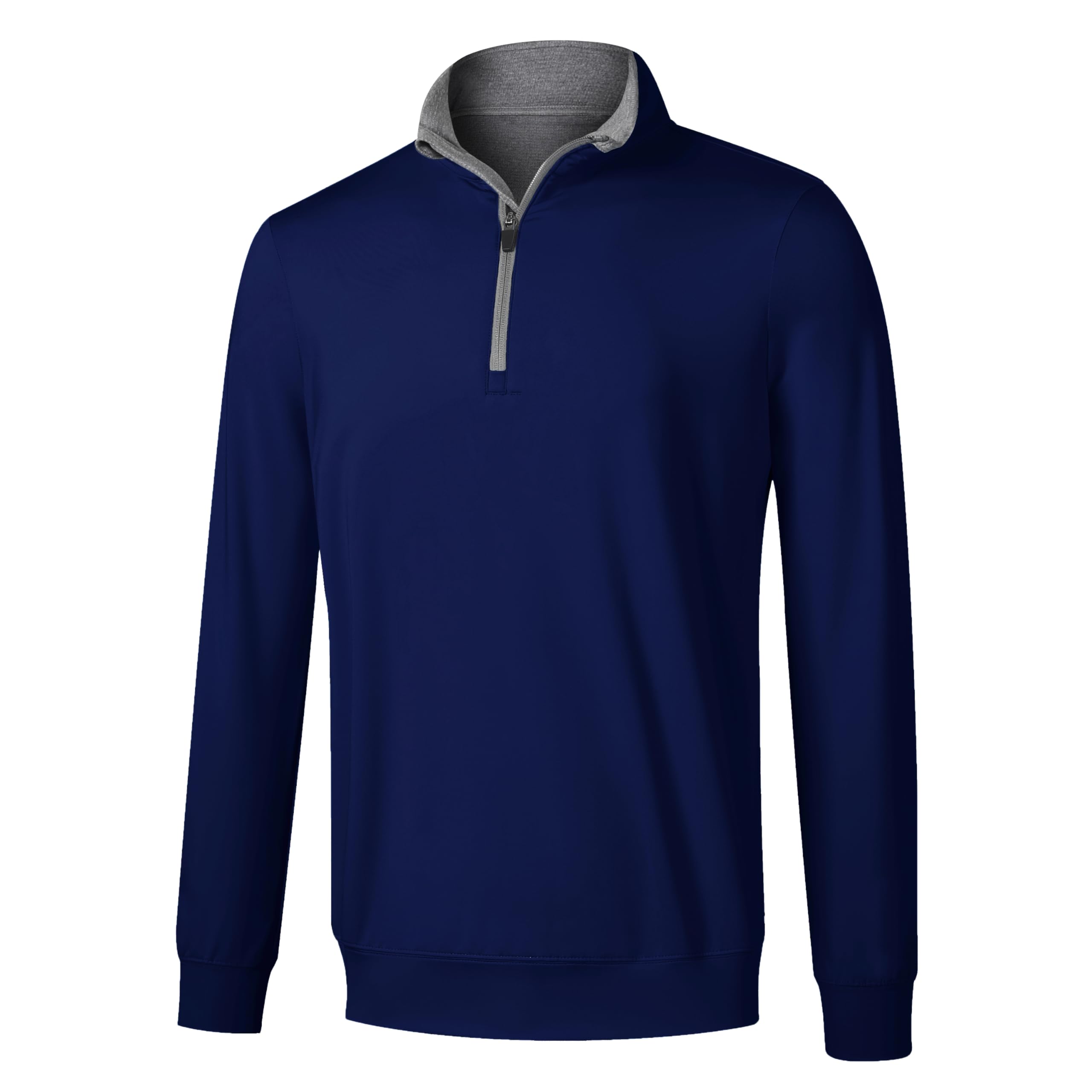 Men's Quarter Zip Pullover Fleece Sweatshirt UPF 50+ Long Sleeve Golf Shirts Lightweight Athletic Sports Pullover Tops