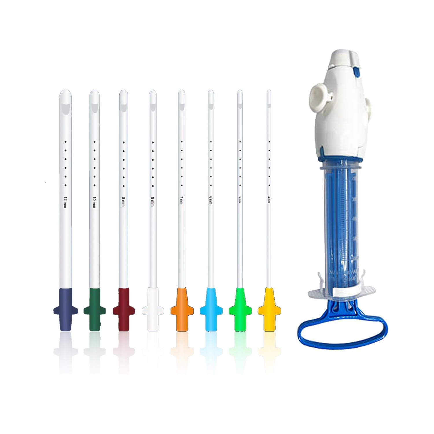 Mowell Manual Vacuum Aspiration Complete Kit Double Pinch Valve/Autoclavable - White (MVA KIT Deluxe)