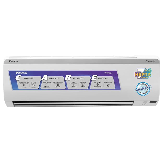 Daikin 1.5 Ton 3 Star Inverter Split AC (Copper, PM 2.5 Filter, Triple Display, Dew Clean Technology, Coanda Airflow