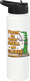 Spooky Sports Boys Funny Baseball Player Halloween Stainless Steel Insulated Water Bottle