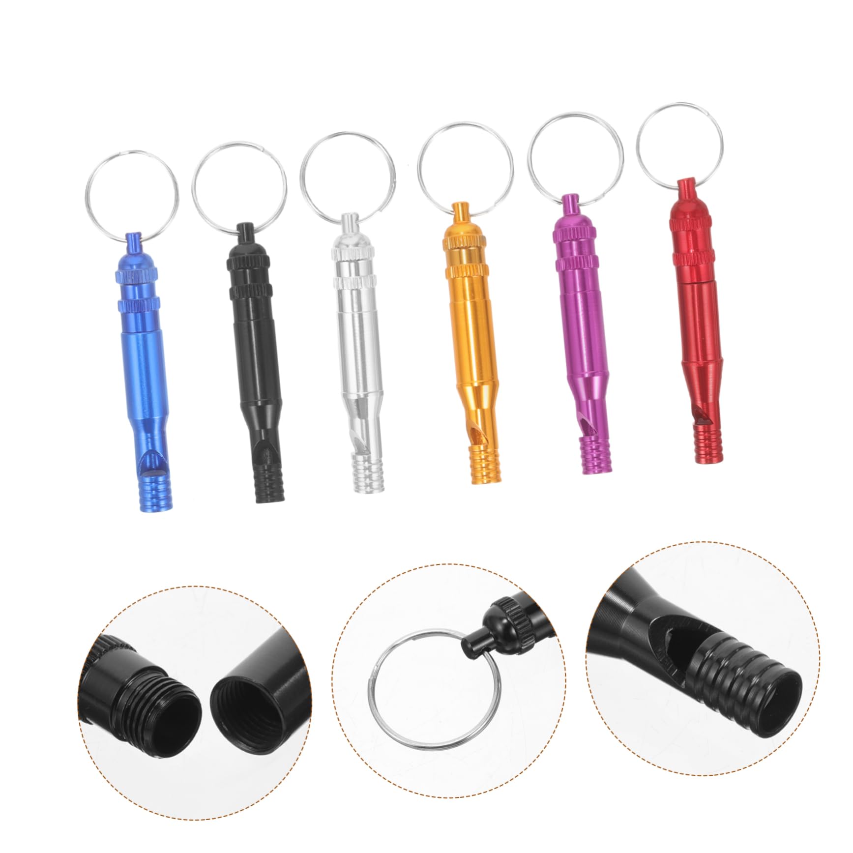 Yardwe Sportpfeife Campingpfeife Notpfeife Jubelpfiff Dog Whistles Ideas schlüsselanhänger Schiedsrichter-Dekoration aus Metall zum Aufhängen Pfeifendekor Aluminiumlegierung