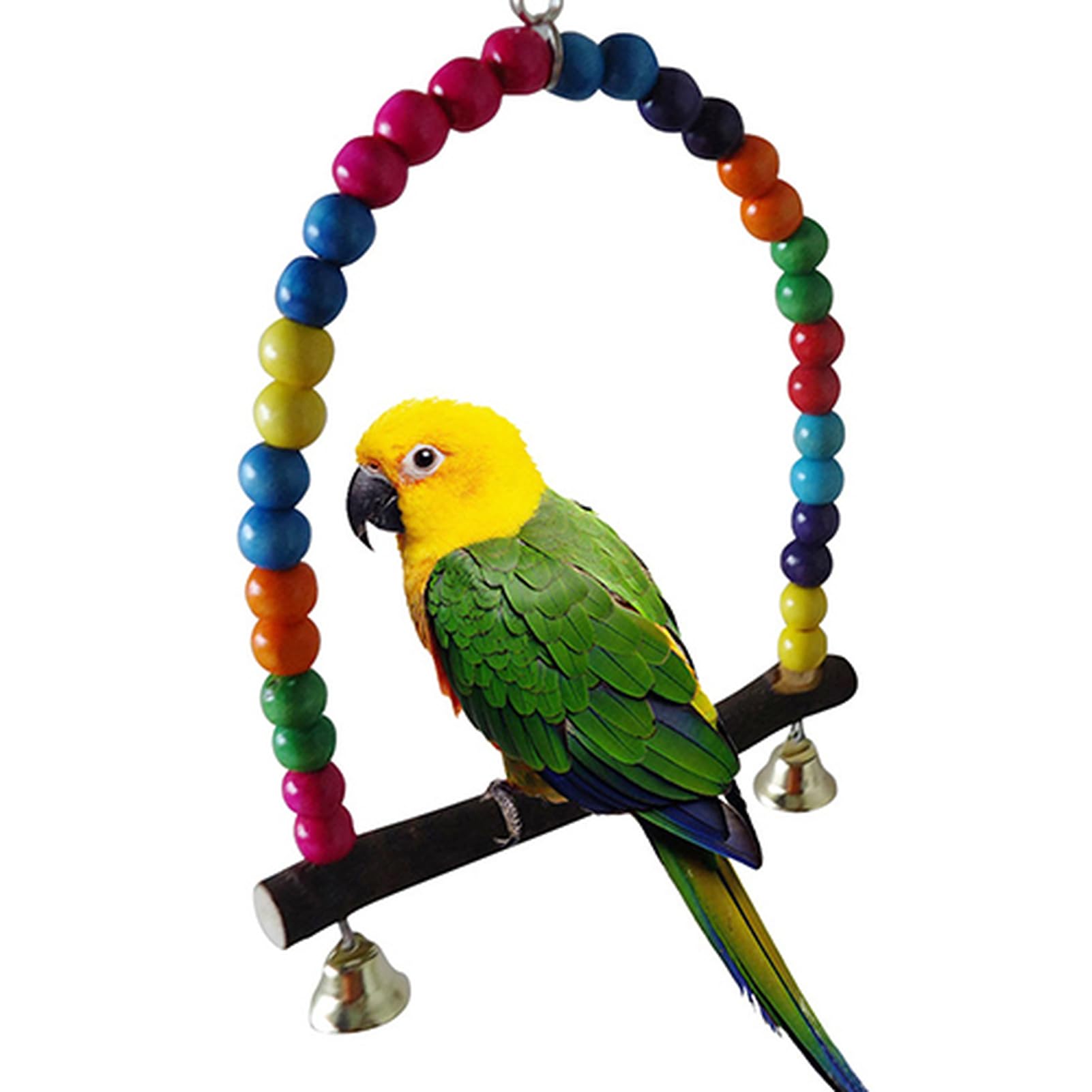 matumou Colorful Toy Parrot Swing Cage Stand Frame Cockatiel Budgie Hanging Hammock