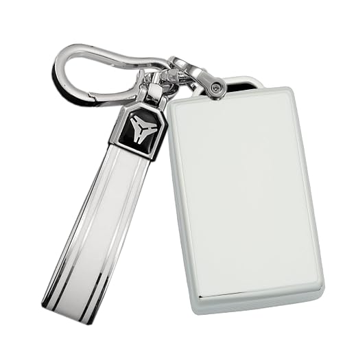 TPU Protector NFC Key Fob Cover Compatible with Volvo EX30 EX40 EX90 ES90 Polestar 3 Polestar 4 2023 2024 2025 Remote Control Protective case Key Ring Keychain A-White
