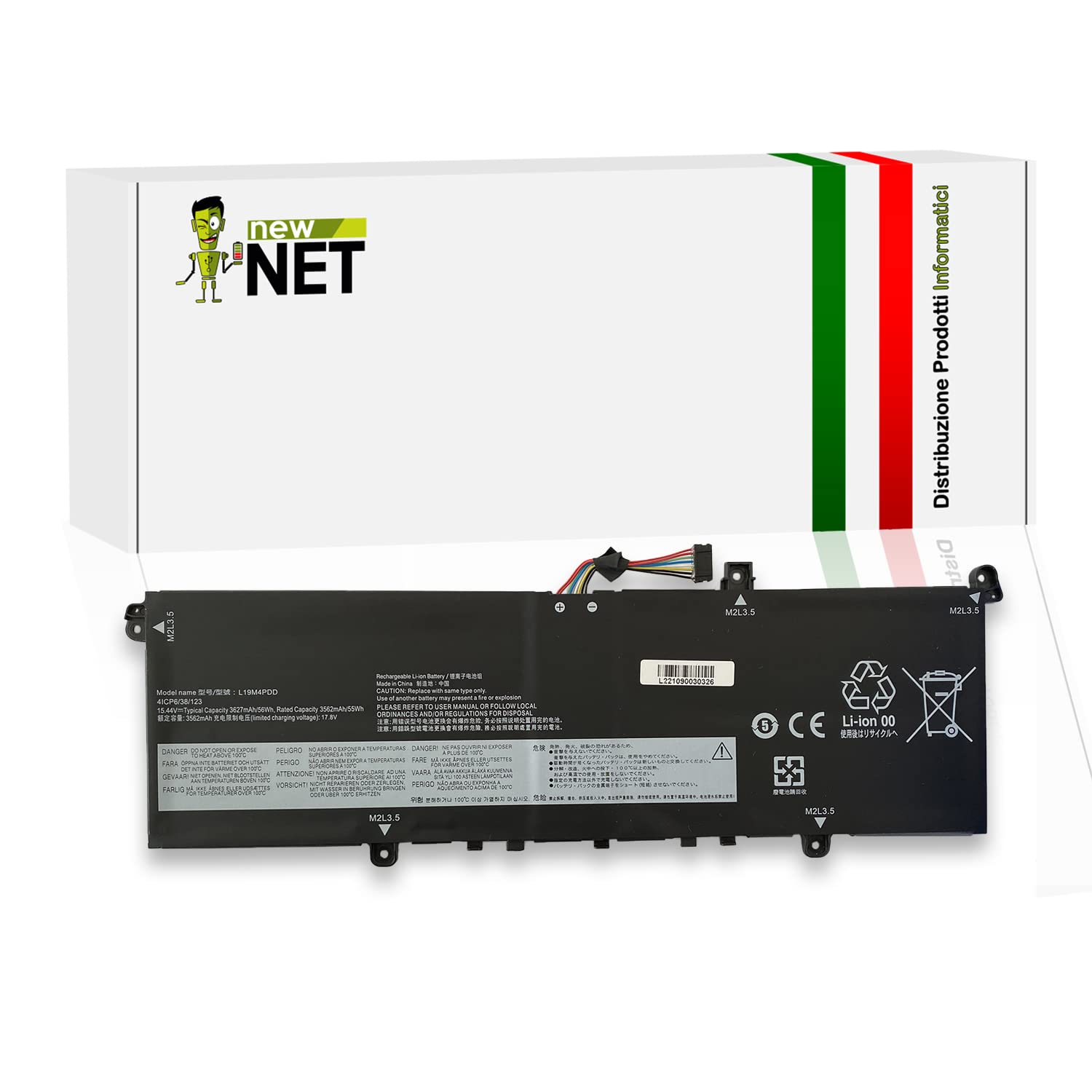 Batteria L19M4PDD Per Lenovo ThinkBook 13s G2 ITL E 14s G2 ITL, Ioni Di Litio 56Wh Batteria L19M4PDD Per Lenovo ThinkBook 13s G2 ITL E 14s G2 ITL, Ioni Di Litio 56Wh