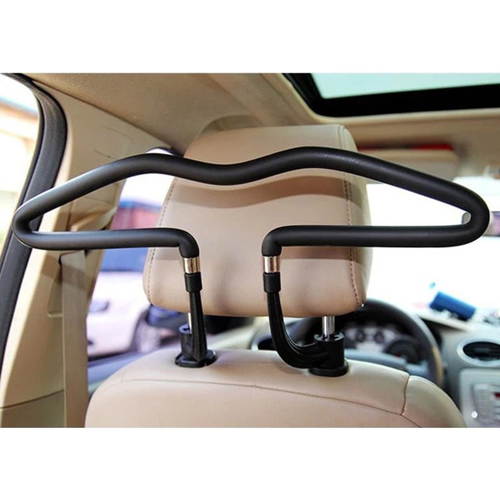 Appendiabiti per Auto per Fiat Panda 2000-2018 2019 2020 2021 2022 2023 2024, Appendini per Il Sedile Antiscivolo e Resistente Gruccia per Automobile Auto Accessorio,2 PCS