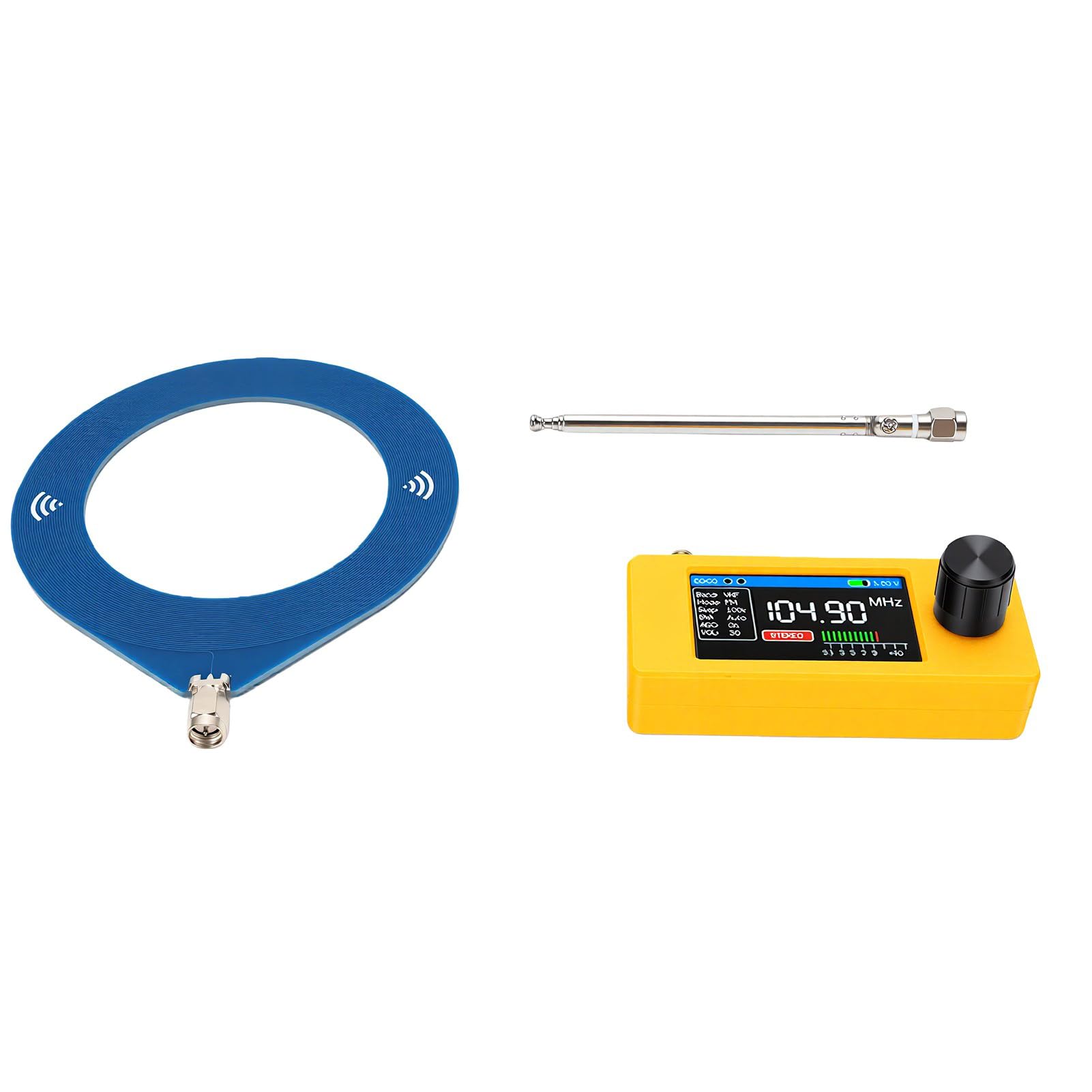 FTVOGUE Mini Radio con Pantalla IPS de 1,9 Pulgadas, Receptor Portátil
