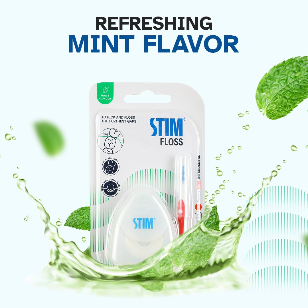 STIM Floss | Refreshing Mint Flavour | Cleans widest gaps between teeth (Pack of 3) - Image 6 thumbnail