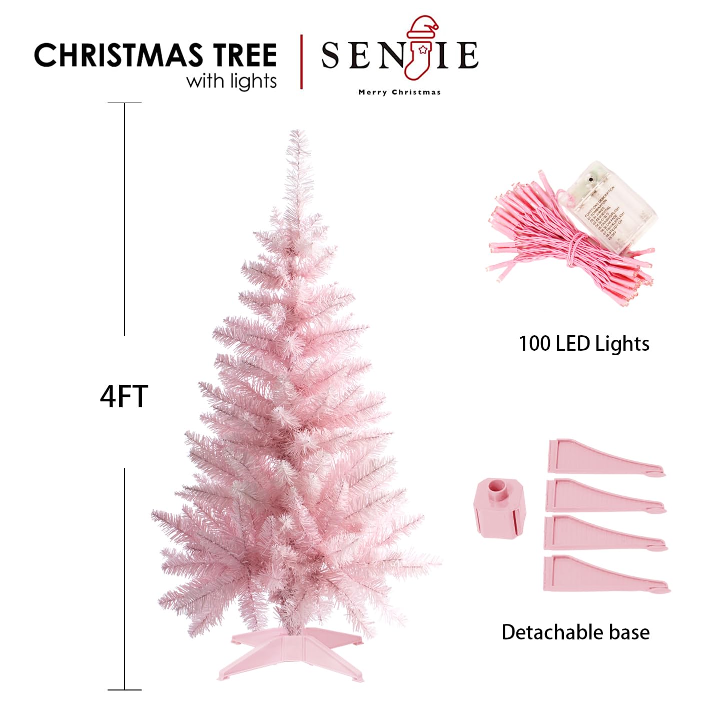 Amazon.com: Small Christmas Tree 4FT Artificial Mini Xmas Tree for