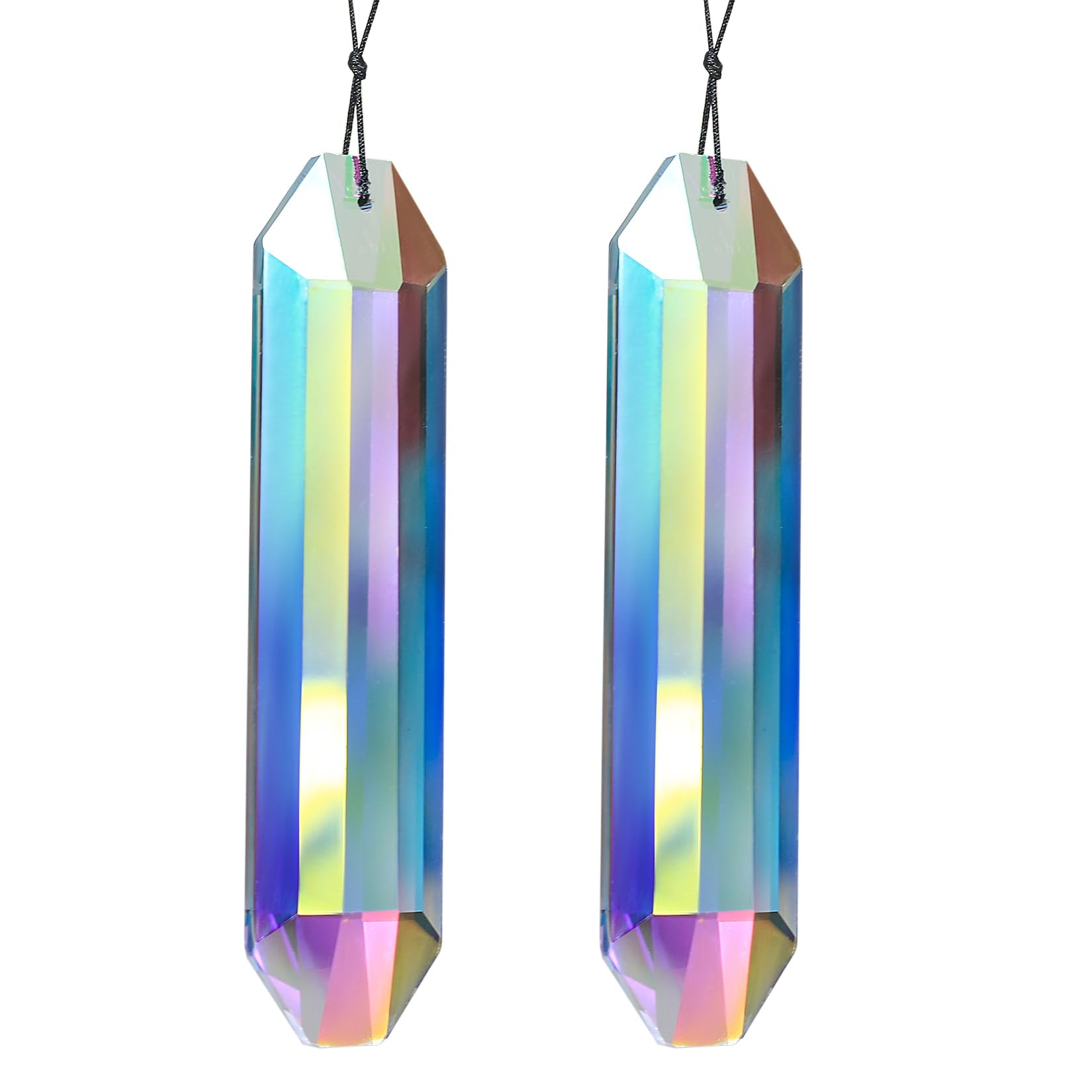 Acchiappasole Cristallo da Esterno, Acchiappa Sole Cristallo Acchiappasole da Finestra, Suncatcher Pendente Ciondolo con Prismi Esagonali per Decorazioni Casa Giardino Finestra Outdoor Appendere