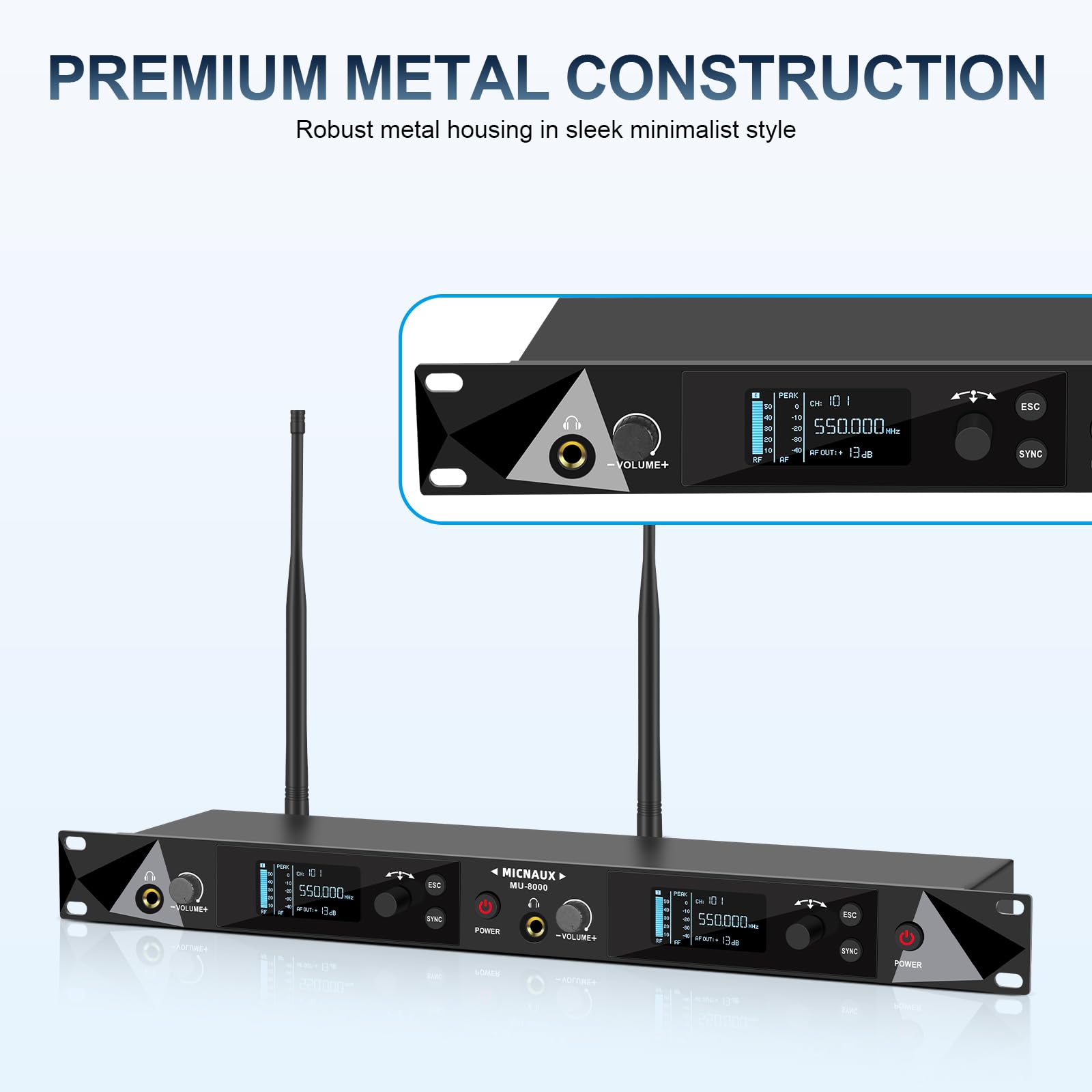 Wireless In Ear Monitor System, Pro Mono IEM System für Musiker
