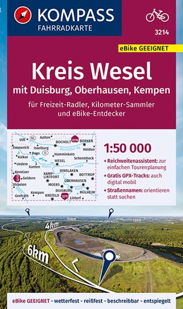Kreis Wesel / Duisburg - Oberhausen - Kempen: reiß- und wetterfest: 3214 (Fahrradkarten)