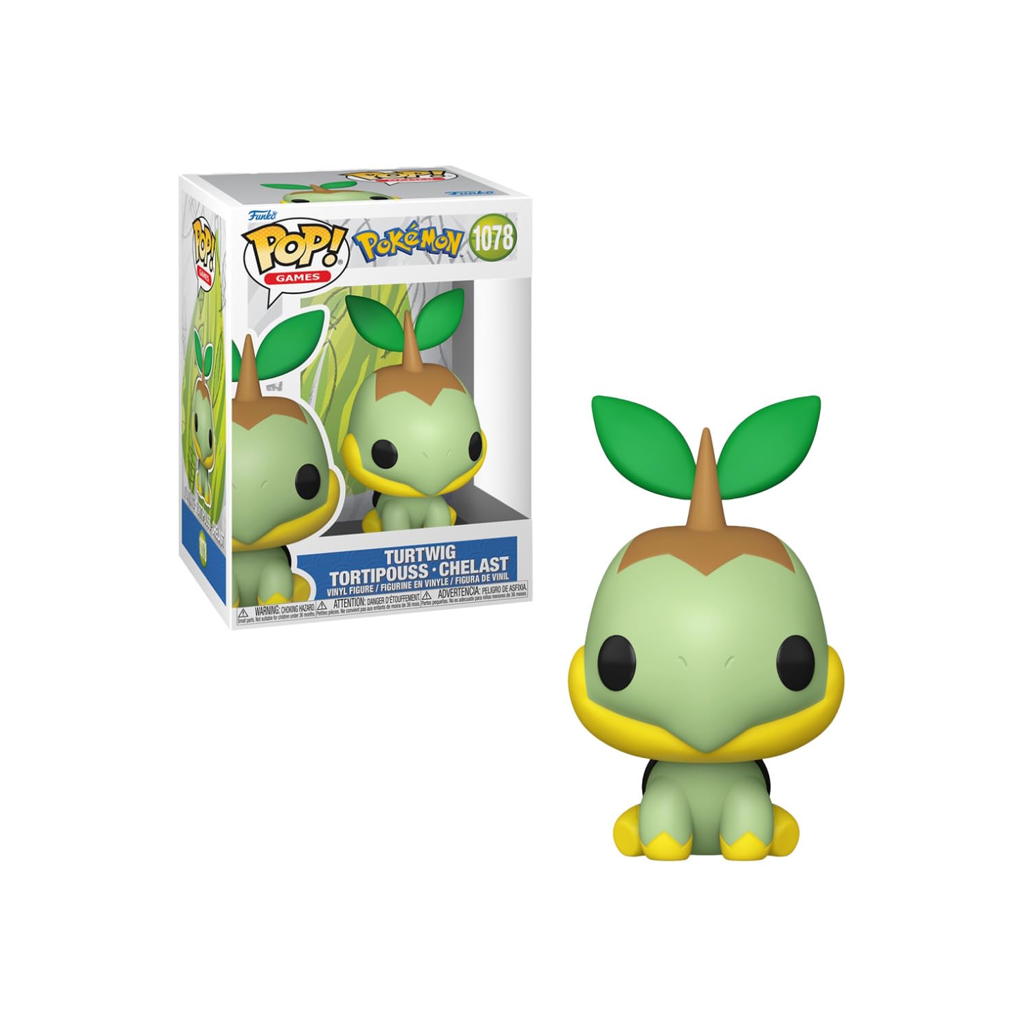 Candide, Boneco, Funko POP! Turtwig, Pokémon - 9 cm