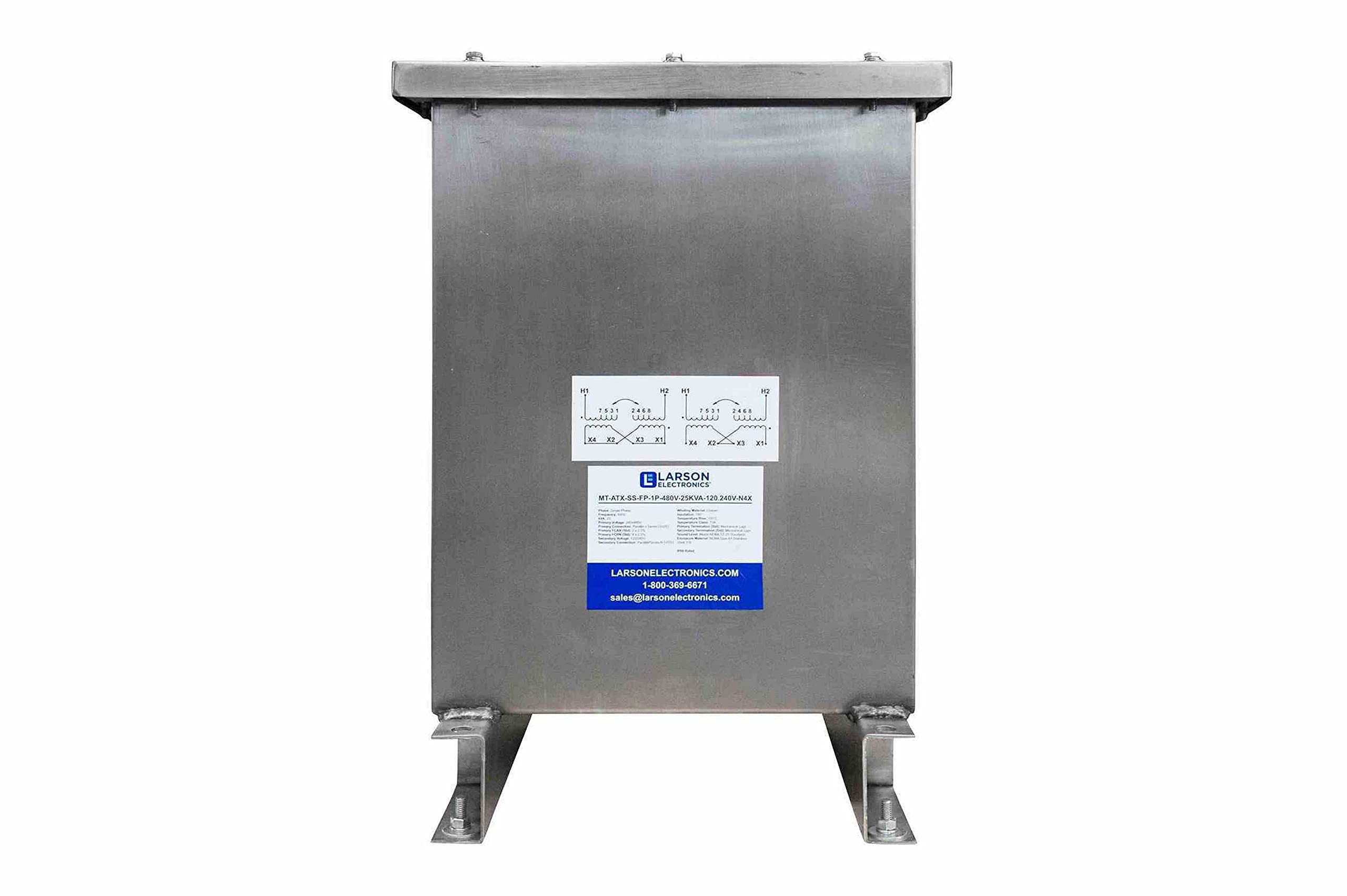 45 kVA Isolation Transformer - 415V Delta Primary - 208Y/120 Wye-N Secondary - NEMA 4X - Stainless - Low Temp Rise - 50/60Hz
