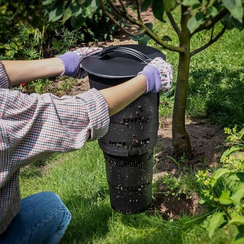Bild 3 - KADAX Unterirdischer Gartenkomposter aus Kunststoff, Geruchloser Komposter, Komposteimer zur Herstellung von Dünger, Kompostbehälter mit Belüftungslöchern (Schwarz 3 Stück)