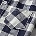 Toddler Boy Button Down Plaid Shirt Baby Kids Flannel Shacket Jacket Shirts Fall Long Sleeve (Dark Blue, 12-18 Months)