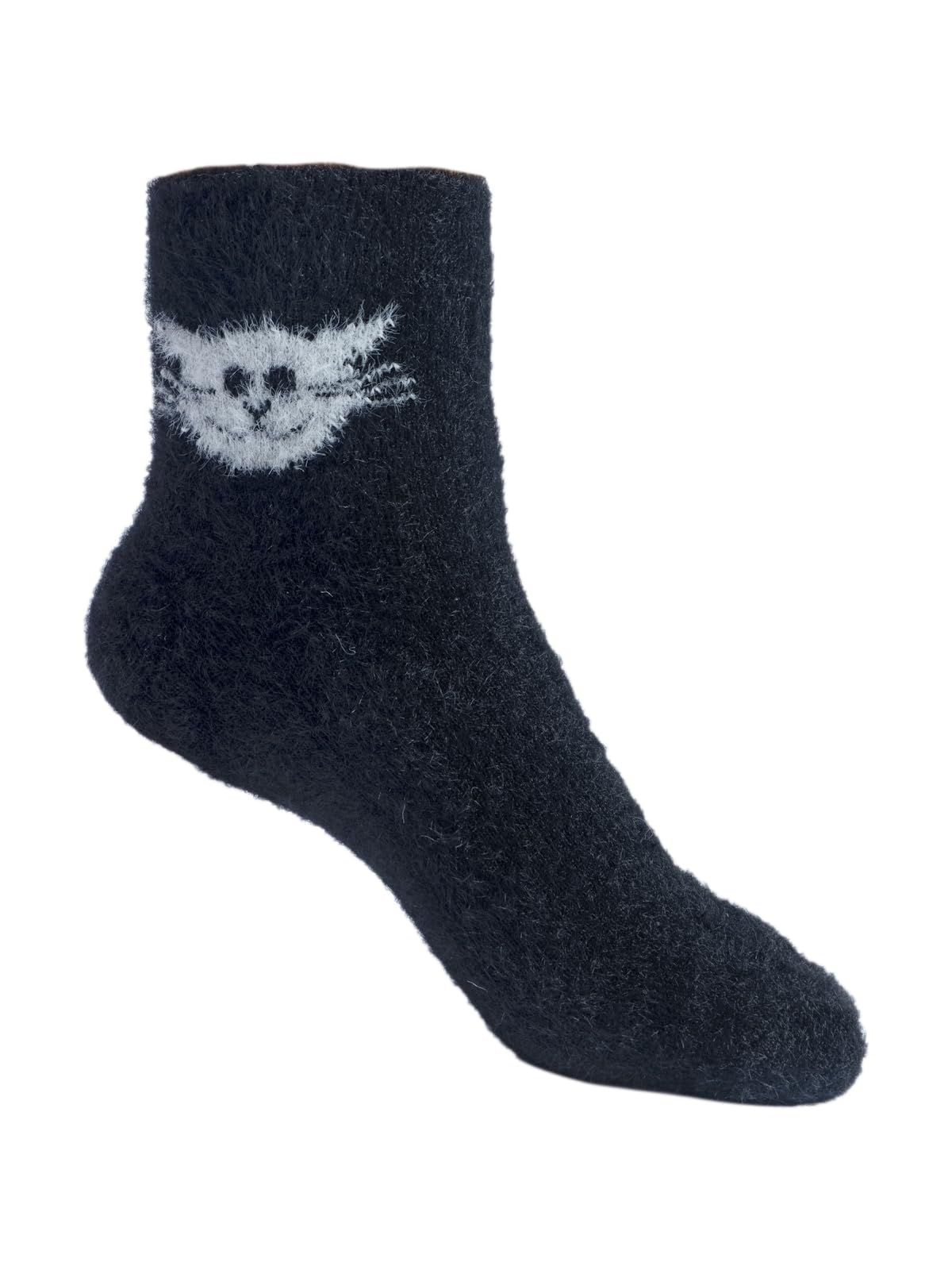 Texlon Kids Faux Fur Nylon Microfibre Woolen Winter Ankle Socks – Warm, Soft, Cozy, Plush Texture, Stretch Fit, Multicolor Design, Pack of 5 (11-13 Years) - Image 8 thumbnail