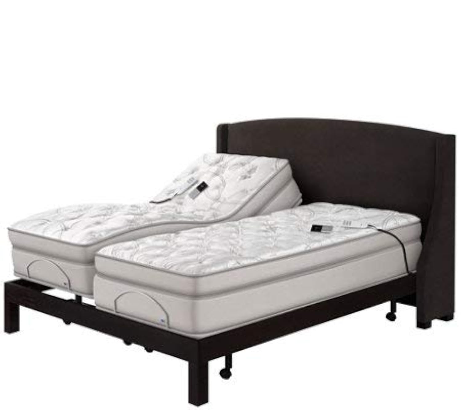 Split King Royal Collection 1900 Egyptian Quality Bed Sheet Set with 2 Twin XL Fitted, 1 King Flat and 2 Pillowcase.Wrinkle Free Shrinkage- Fully Ealsticised (Ivory, Split King)