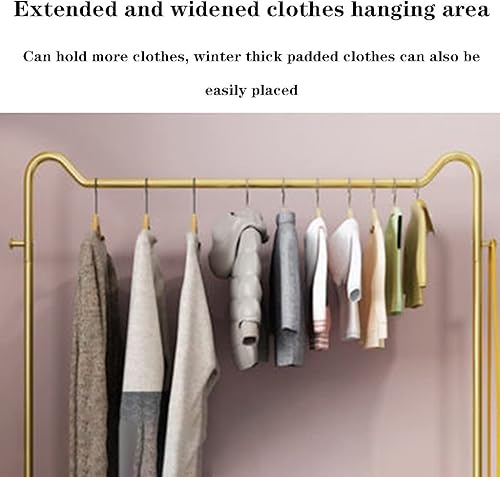 Miniatura 4 de NEPHEW Perchero independiente con 2 estantes de almacenamiento de zapatos y 2 ganchos, organizador de armario independiente, estante de ropa para