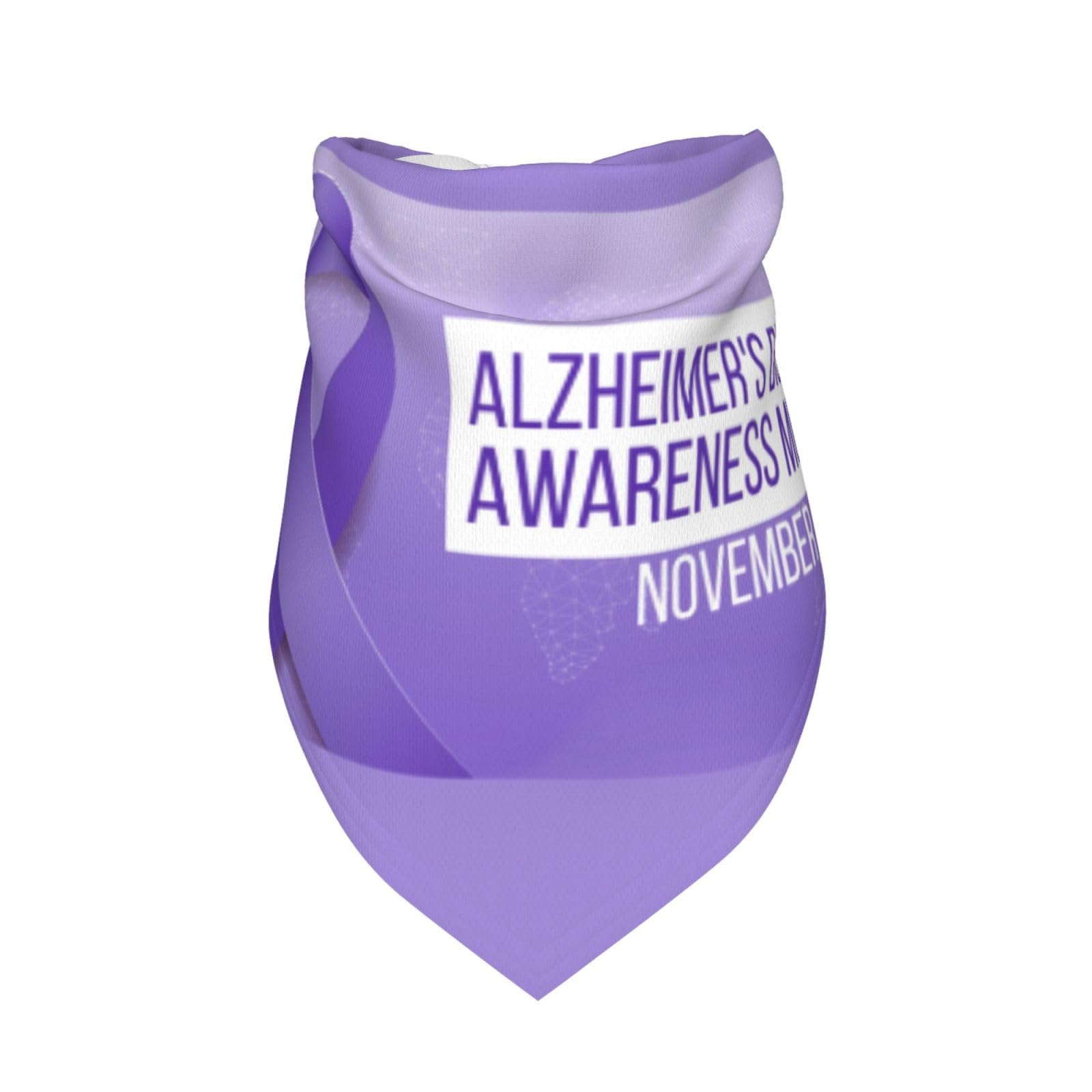 Purple Alzheimer's Awareness Hundeschal – Verstellbar, Weich, Für Kleine Bis Große Hunde & Katzen