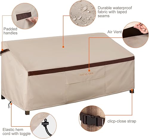 Miniatura 4 de Funda para Sofá de Dos Plazas de Patio Impermeable para Sofá Profundo de Exterior de 3 Plazas 79 pulgadas x 37 pulgadas x 35 pulgadas (L x A x Al)